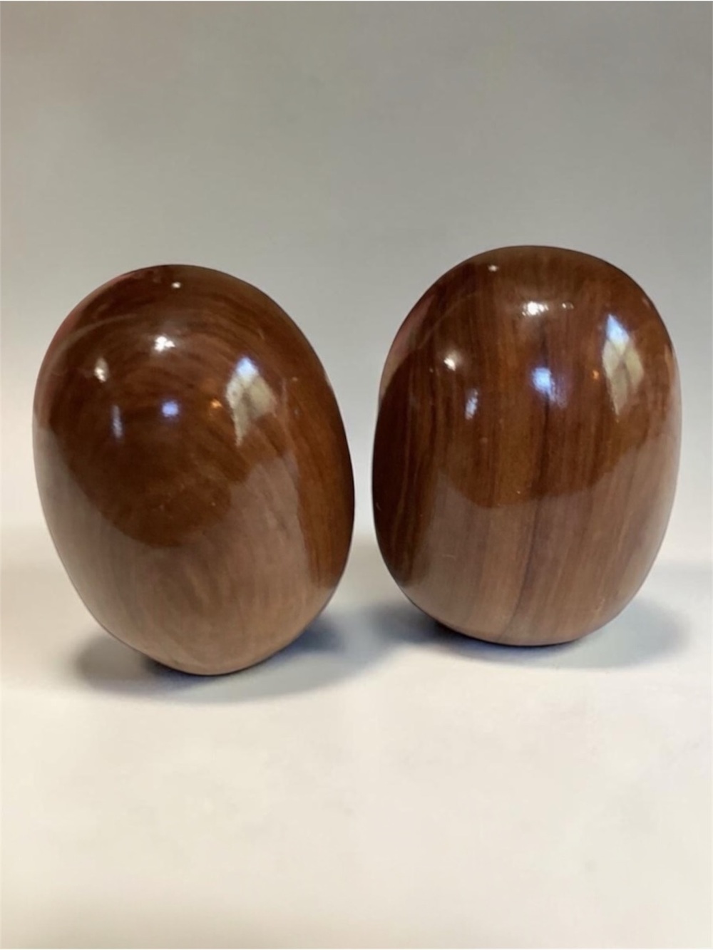 Vintage Wooden Coconut Salt & Pepper Shakers